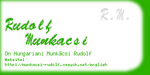 rudolf munkacsi business card